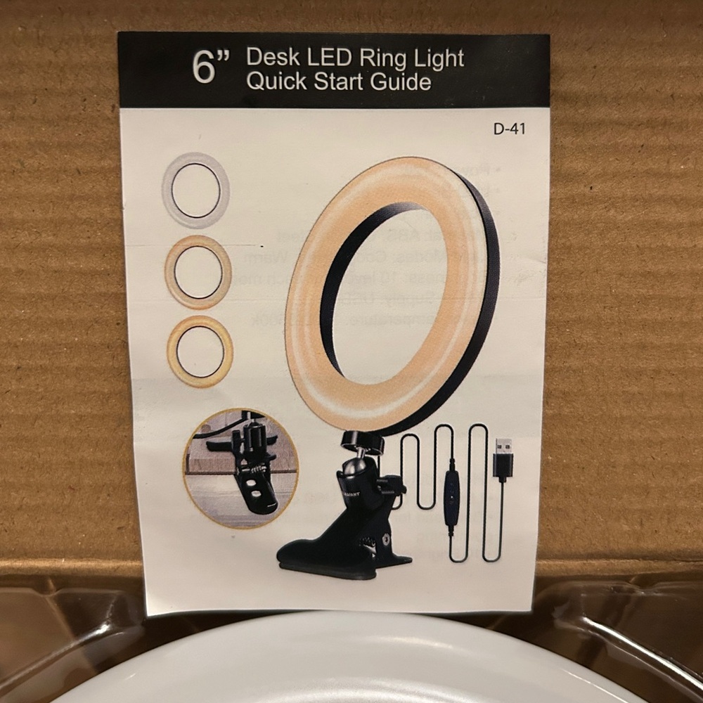 6" Desk LED Ring Light